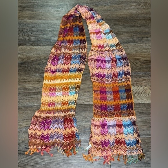 Women's Multicolor Scarf - 100% Viscose, Made in India - Picture 2 of 4